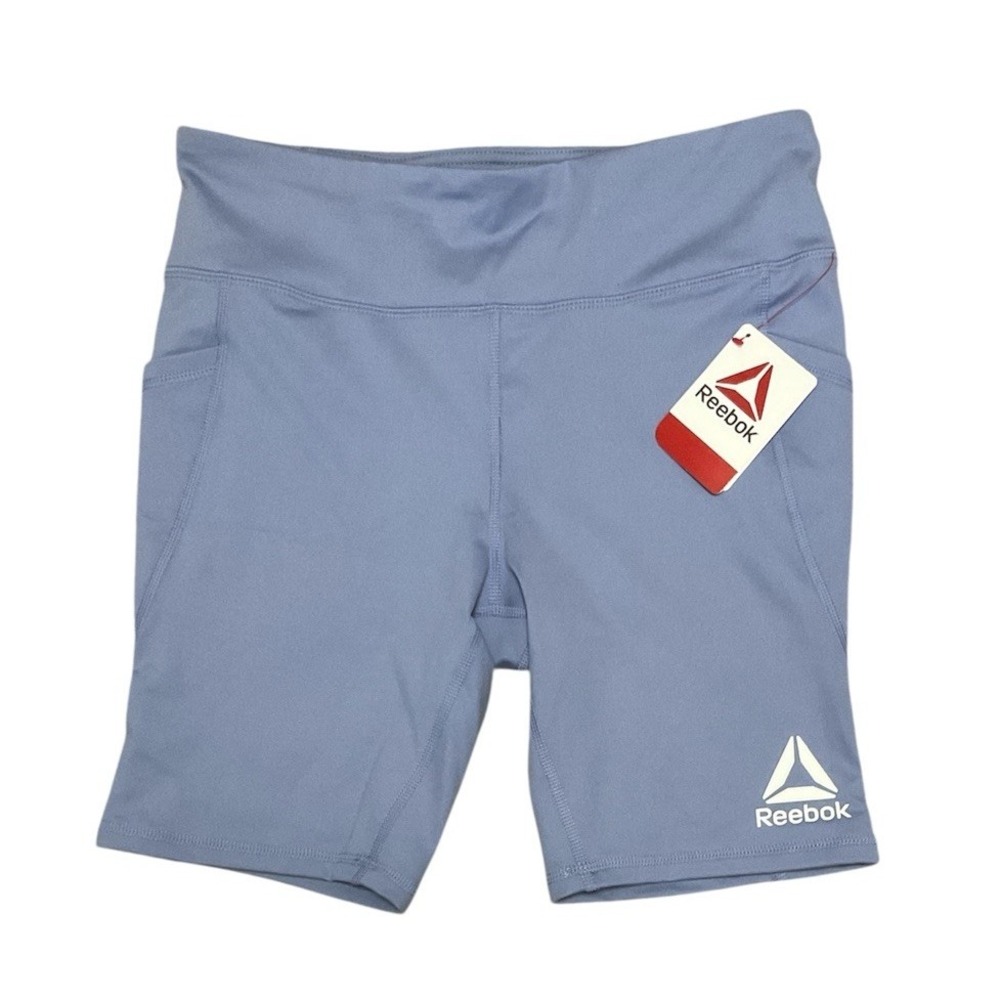 NWT Reebok Girls Bike Shorts Blue Size XL 14/16